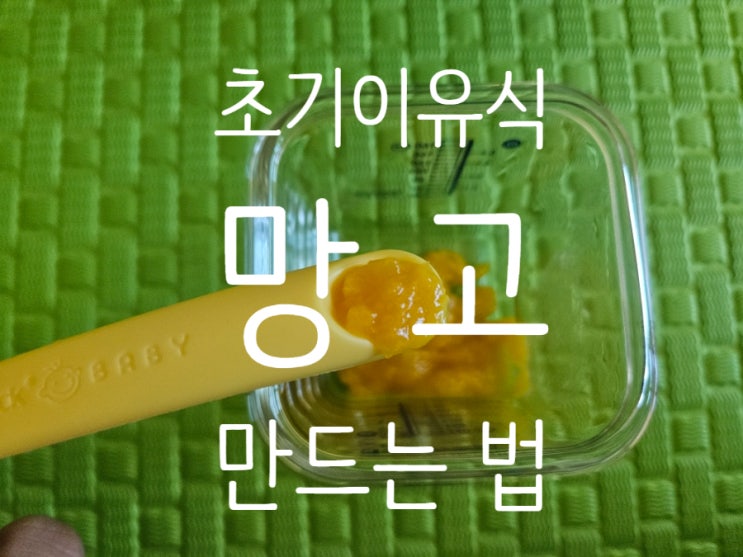  초기이유식 과일: [망고] 손질법