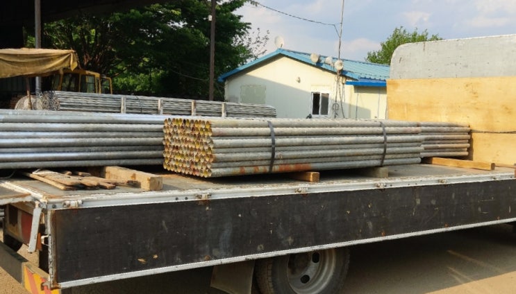  중고 강관비계 아시바파이프 가격 | 단관 48.6mm 신재 2.3t 1.8t 판매 (Scaffolding Pipe)