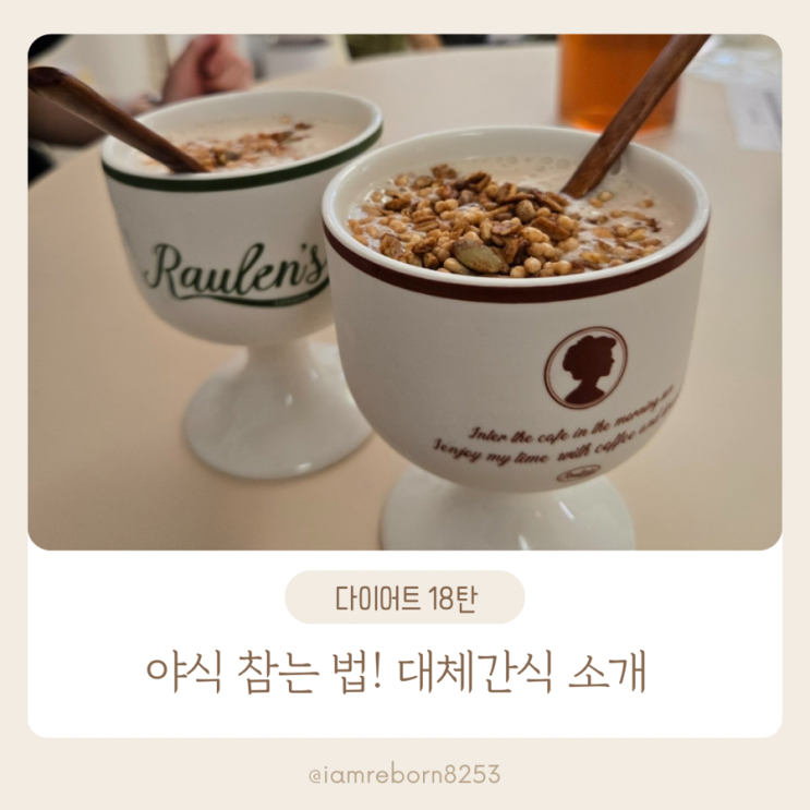  [다이어트 18탄] 야식 참는 법 & 건강한 대체 간식 아이디어