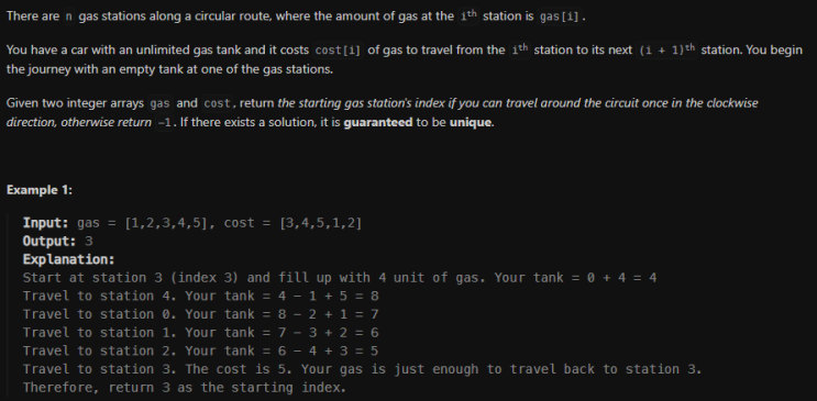  JAVA_LeetCode 134_Gas Station