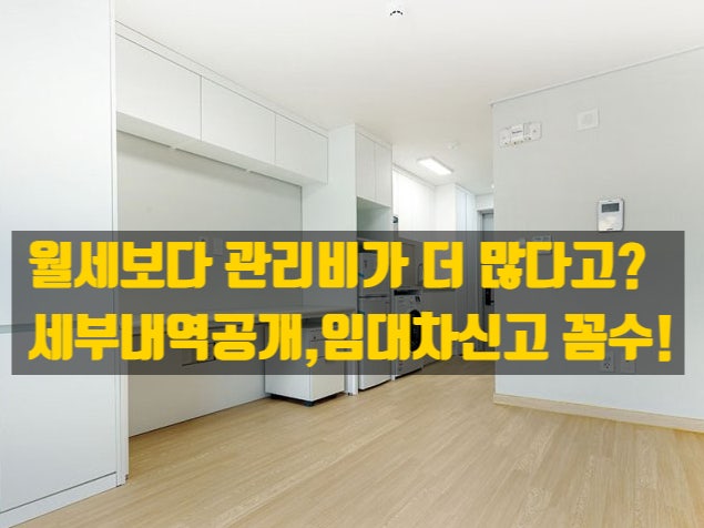  월세 대신 관리비? 임대차 시장의 꼼수와 과제 (월세의 관리비 전가)