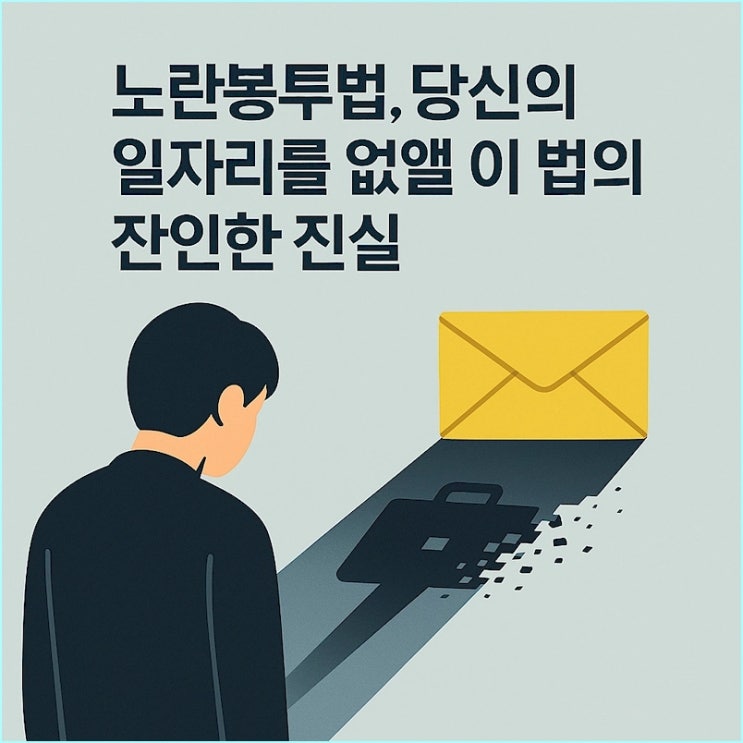  노란봉투법, 당신의 일자리를 없앨 이 법의 잔인한 진실