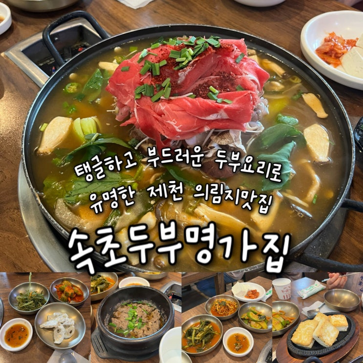  내돈내산 | 정갈하고 깔끔하게 차려지는 밑반찬과 포슬하고 부드러운 두부요리가 맛있는 제천 의림지맛집 “속초두부명가집”