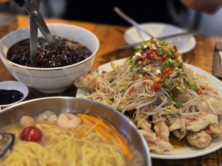  [샹그라] 구리 인창동 중식당 숙주 탕수육, 중국냉면, 짜장면 후기