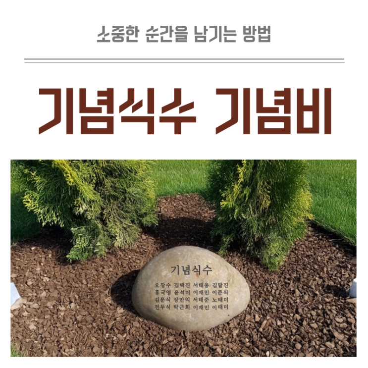  기념식수 기념비 기념석 소중한 순간을 남기는 방법