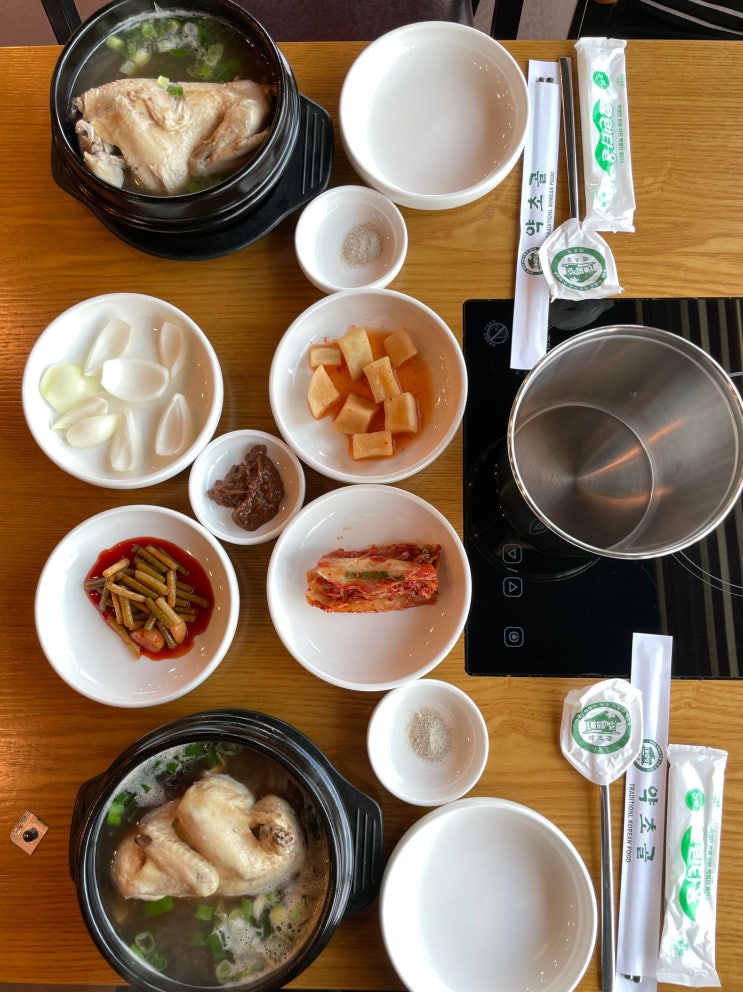  약초골삼계탕 안성백숙 덕산저수지 뷰 안성추모공원 맛집