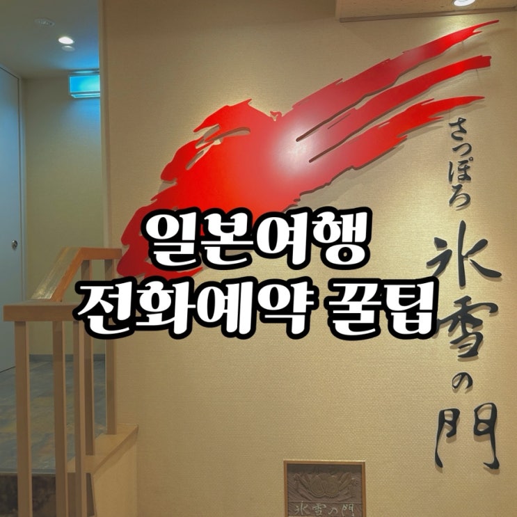  #내돈내산 일본 전화 예약 대행 대신 이용한 방법 공유 (직접 전화/통번역 어플 이용/빙설의문 전화예약)