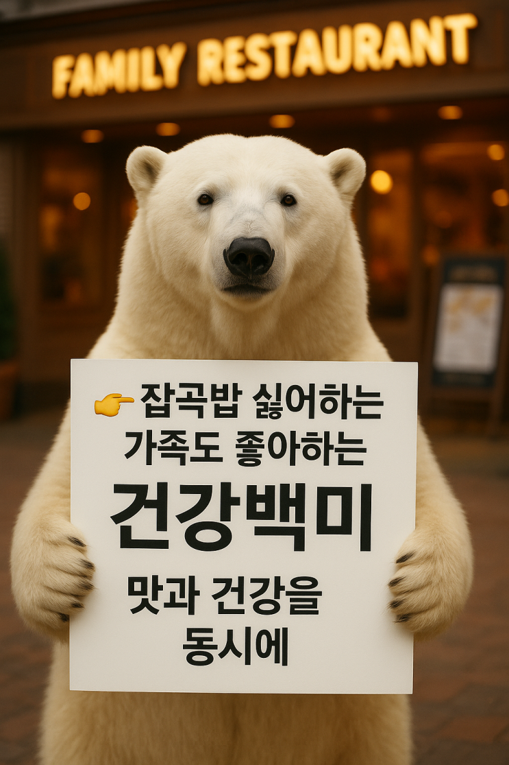   잡곡밥 싫어하는 가족도 좋아하는 건강백미, 맛과 건강을 동시에
