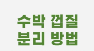  수박껍질, 음식물쓰레기 맞을까? (분리수거 & 요금 줄이는 꿀팁)
