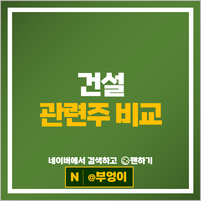 부동산 경기 관련주 건설주 HDC현대산업개발 대우건설 주가 GS건설 주식