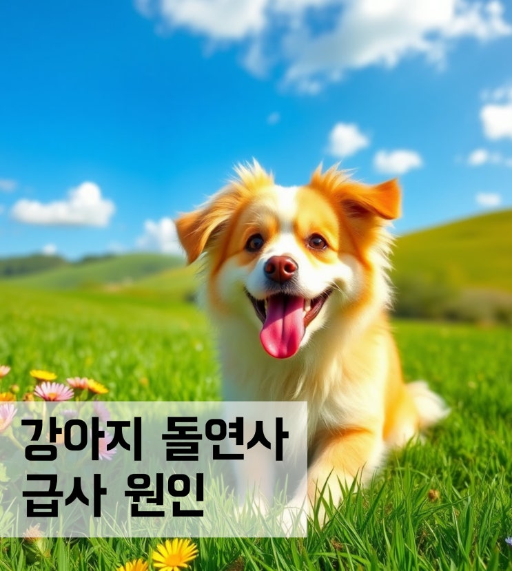  강아지 돌연사 급사 원인과 예방법