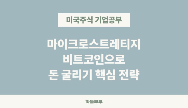  마이크로스트래티지 MSTR 주가 미국주식 기업분석 전망