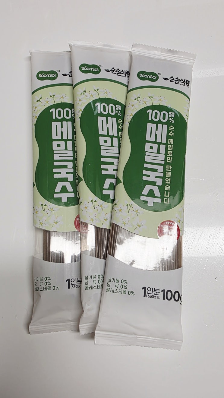  여름밤 야식으로 딱! 쫄깃쫄쫄 순솔 100% 메밀면 솔직 후기 (다이어트면으로도 최고! 쿠팡 1위 야식템)