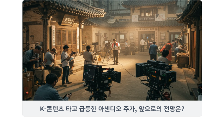  K-콘텐츠 타고 급등한 아센디오 주가, 앞으로의 전망은?