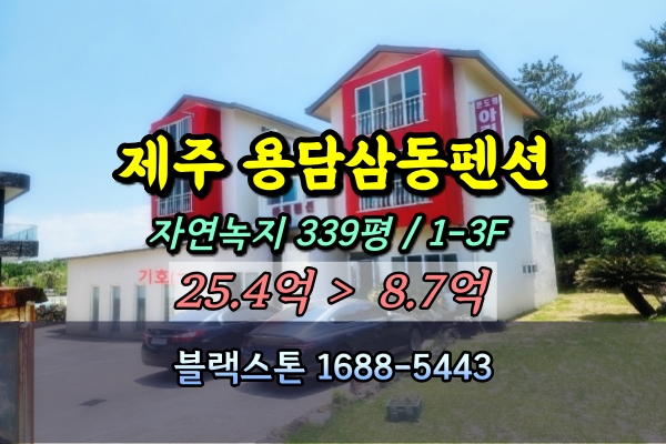  제주시 용담삼동 펜션 경매 제주공항인근 300평 반값이하