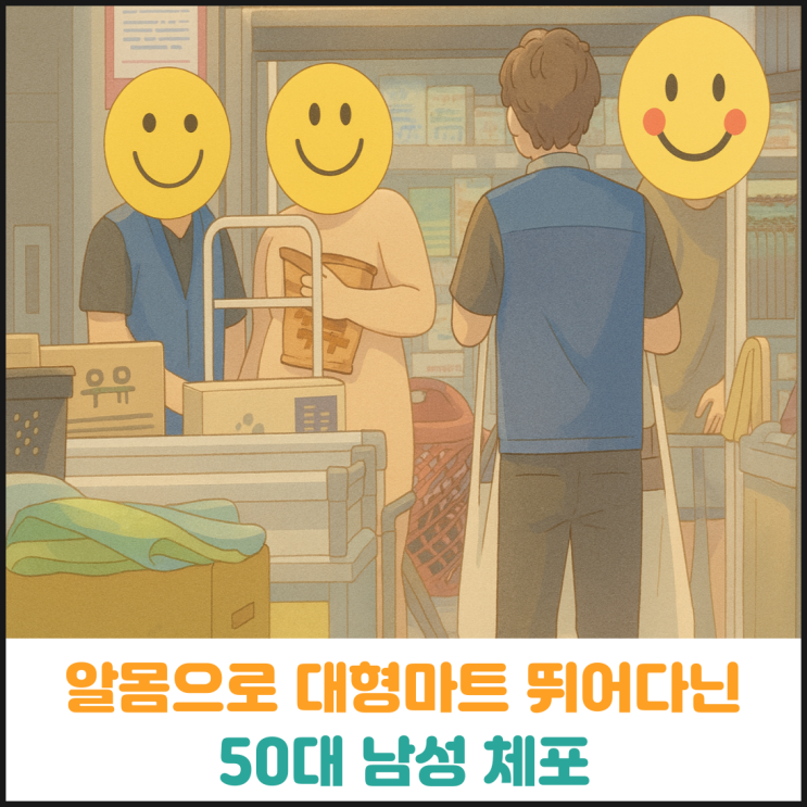  알몸으로 대형마트 뛰어다닌 50대 남성 체포