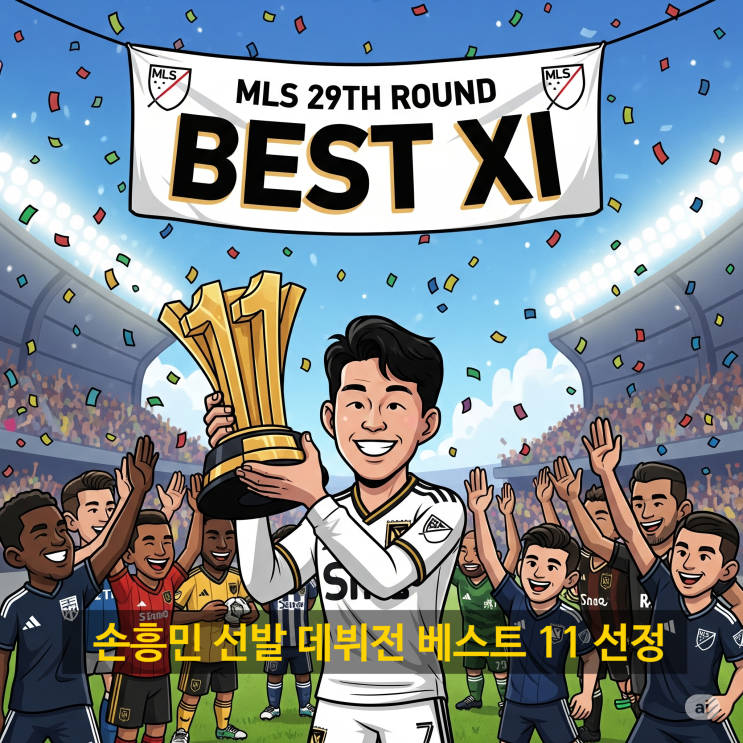<b>손흥민 MLS</b> 29라운드 <b>베스트 11</b> 선정
