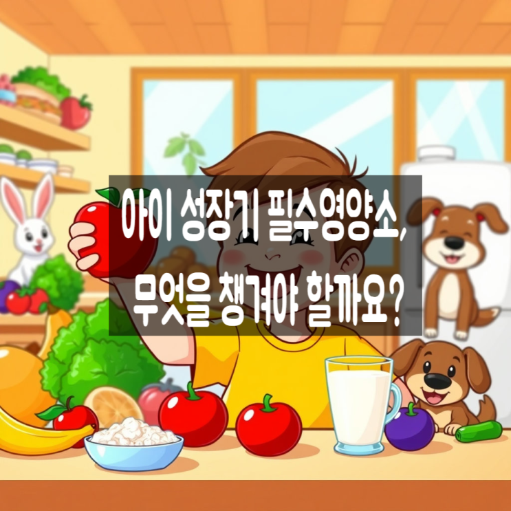  아이 성장기 필수영양소, 무엇을 챙겨야 할까요?