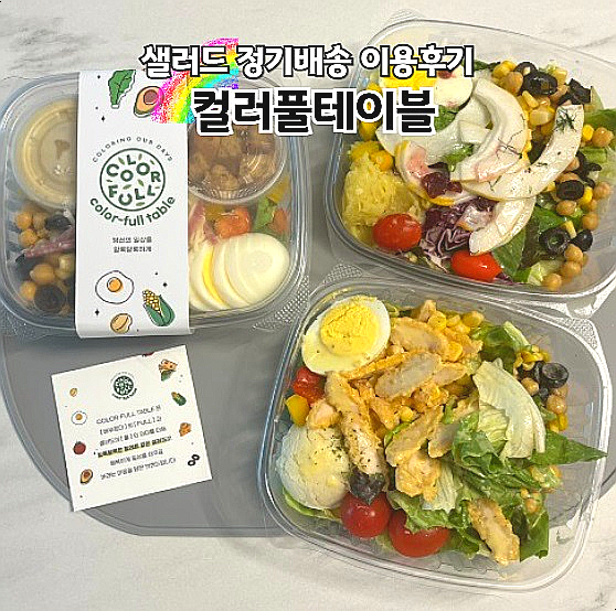  샐러드 정기배송 컬러풀테이블 직장인 다이어트 도시락 추천