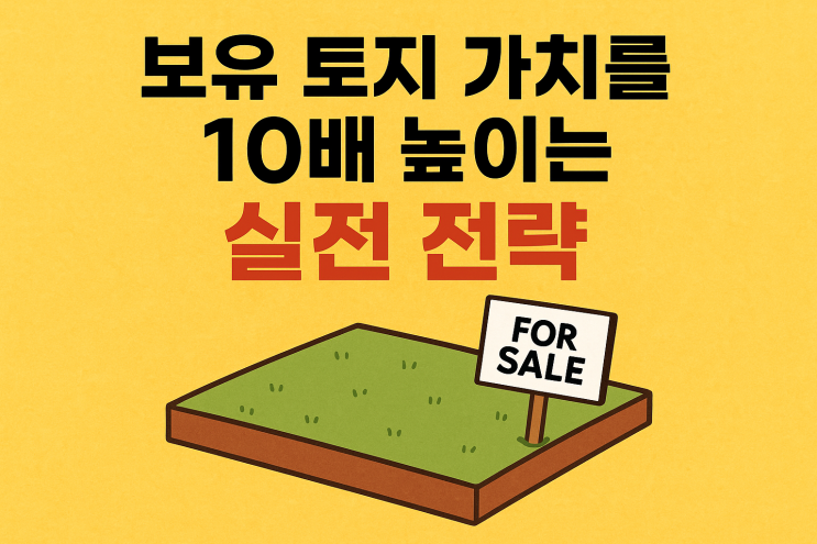   보유 토지 가치를 10배 높이는 실전 전략[토지매매]
