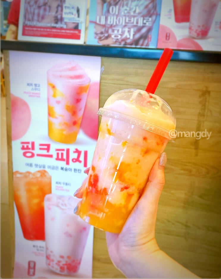  공차 메뉴 가격 피치 망고 스무디 신메뉴 추천