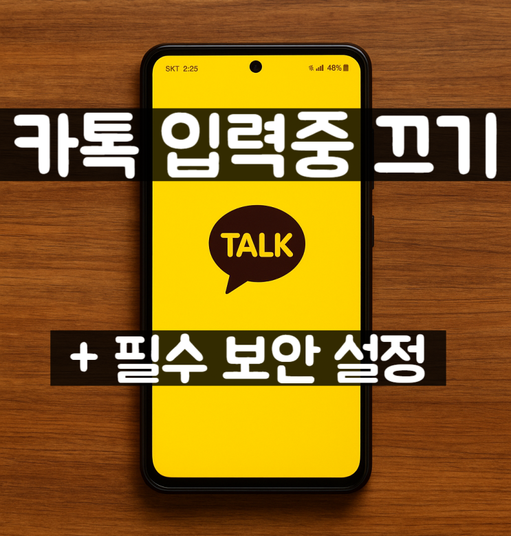  카톡 입력중 끄기 방법 (+카카오톡 필수 보안 설정)