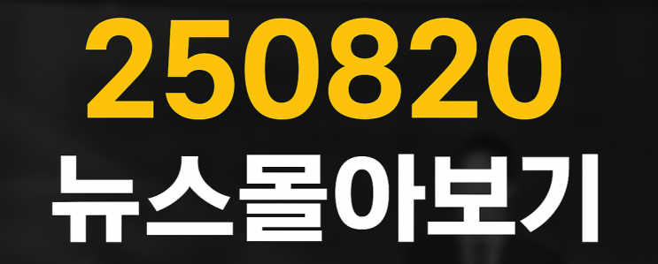 250820 뉴스몰아보기