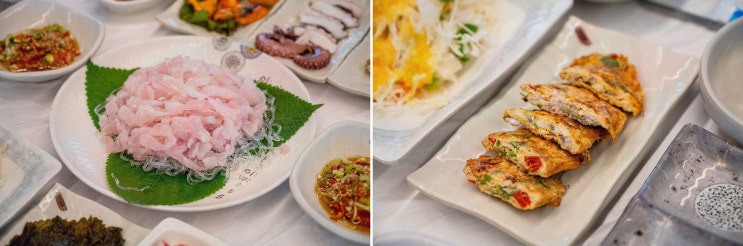  여수 해물삼합 맛집! 도시어부 돌문어삼합 하모샤브샤브