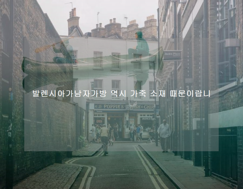 발렌시아가남자가방 역시 가죽 소재 때문이랍니