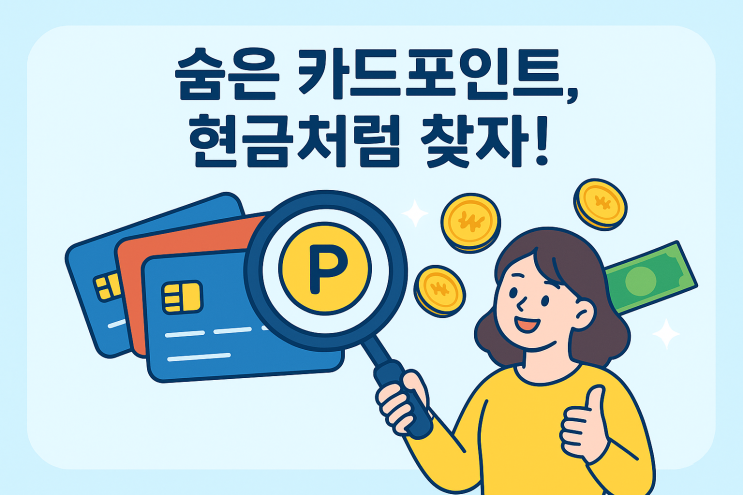  내 카드 포인트, 그냥 두면 ‘0원’ 됩니다, 지금 바로 찾아보세요