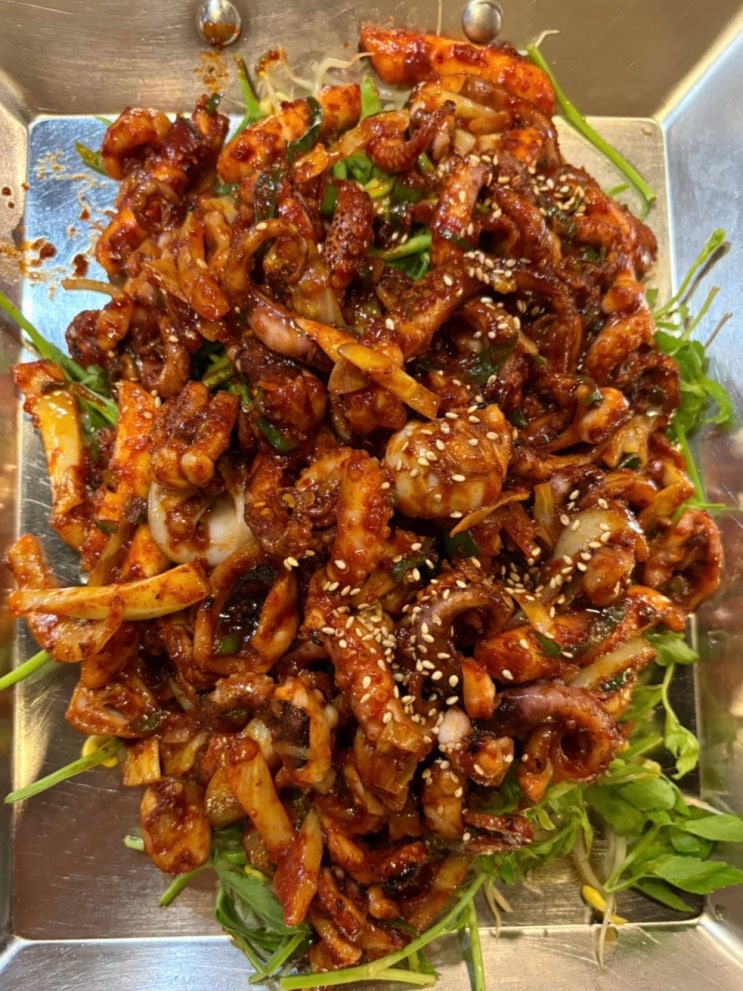  상봉역 맛집 낙지랑 아구에서 철판쭈꾸미 먹은 솔직후기