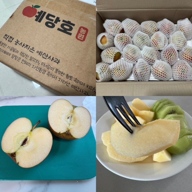 충남 농사랑 산지직송 로컬푸드 온라인몰 예당호 사과 4Kg 구입후기