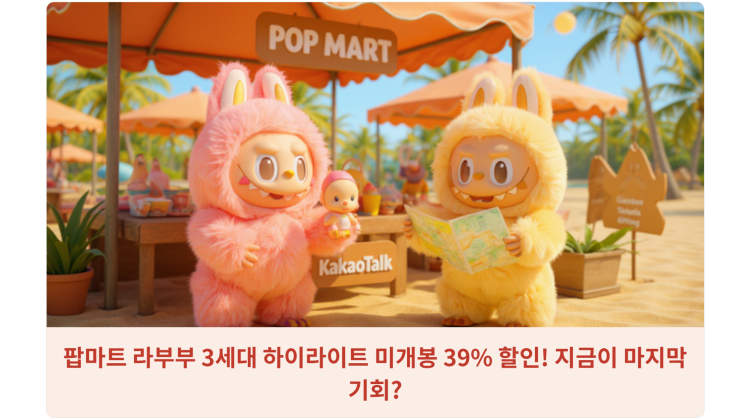  팝마트 라부부 3세대 하이라이트 미개봉 39% 할인! 지금이 마지막 기회?