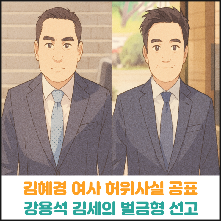  김혜경 여사에 대한 허위사실 공표 혐의, 강용석 김세의 벌금형 선고
