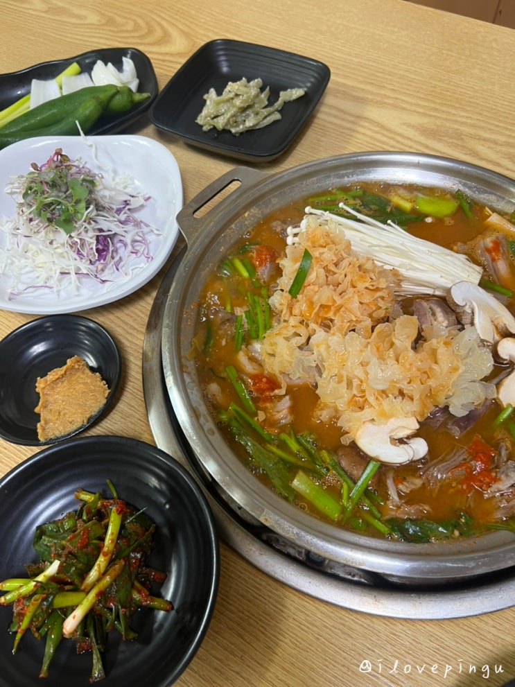  푸짐하고 진한 흑염소 전골 부평시장역 맛집 제일흑염소식당