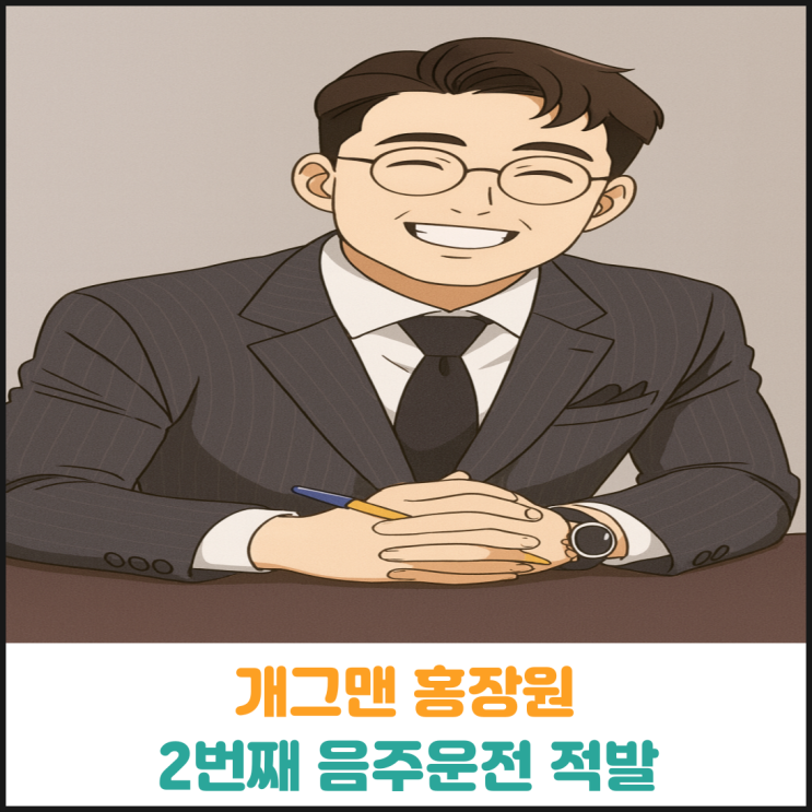  개그맨 홍장원 2번째 음주운전 적발
