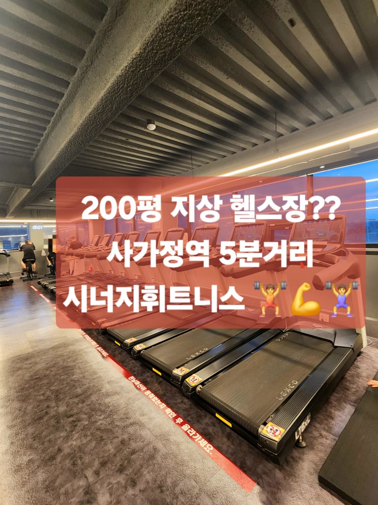  사가정헬스장 추천! [중랑] 시너지휘트니스 200평 지상 헬스장 후기