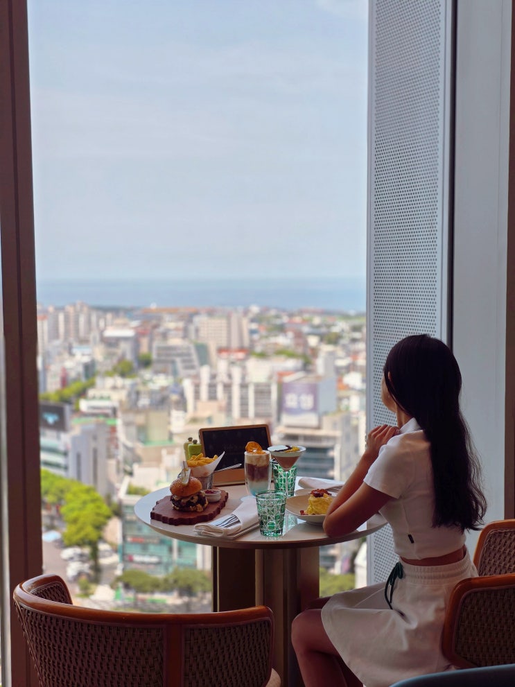  그랜드 하얏트 제주 트윈룸, 카페8 블루드래곤 다이닝 제주도 호캉스