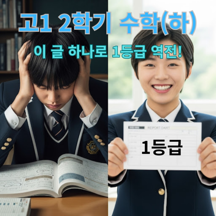 고1 2학기 수학(하) 포기 직전? 이 글 하나로 1등급 역전! (feat. 내신 완벽 대비 전략)