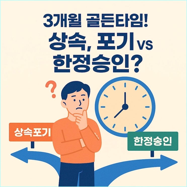  상속포기 vs 한정승인, 3개월 골든타임 놓치기 전 필독 (안심상속 원스톱 서비스)