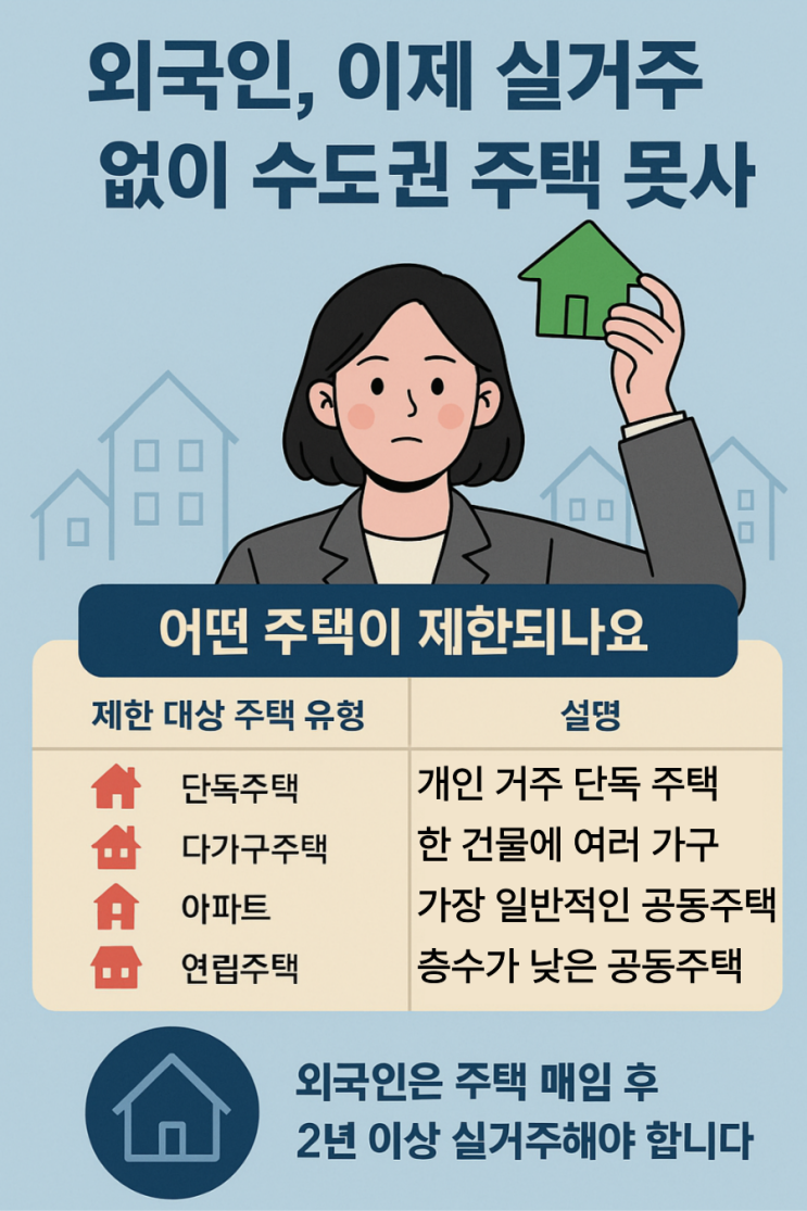  외국인 부동산 정책 발표 이제 실거주 목적 없이는 수도권 주택 못 사