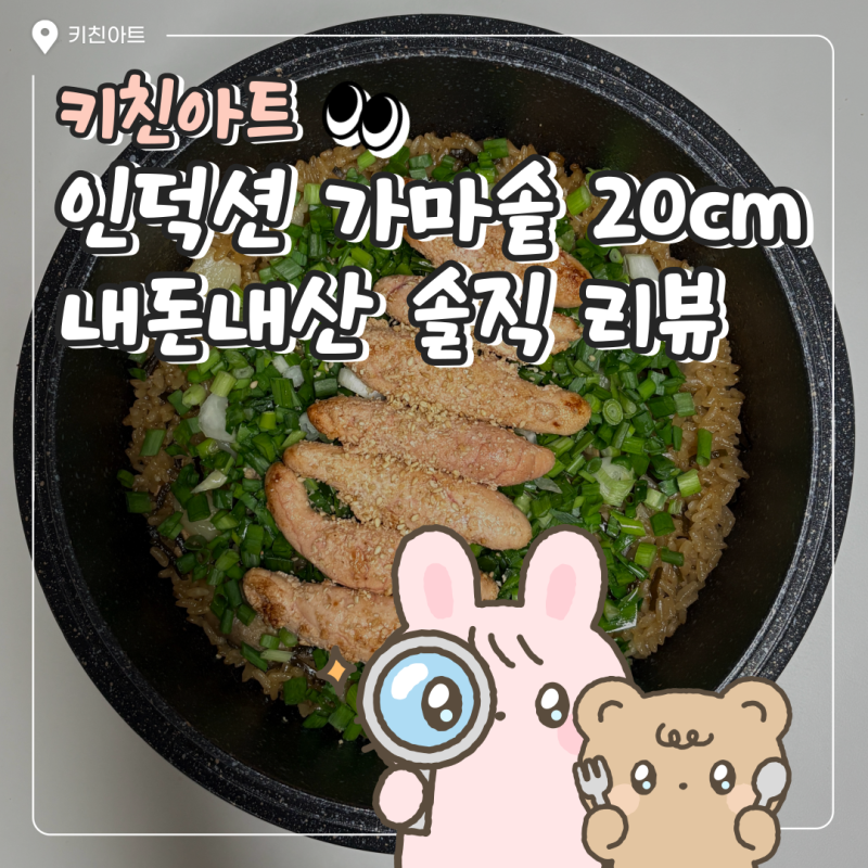 (내돈내산) 키친아트 인덕션 가마솥 20cm 초 초 솔직 후기 솥밥 입문자라면 필독!