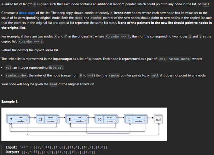  JAVA_LeetCode 138_Copy List with Random Pointer