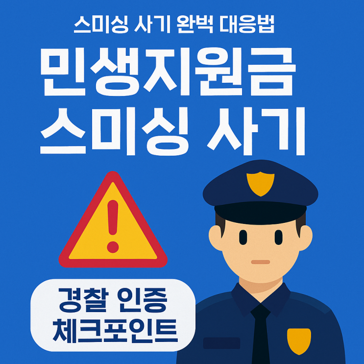  민생지원금 스미싱 사기 완벽 대응법 - 경찰 인증 체크포인트 