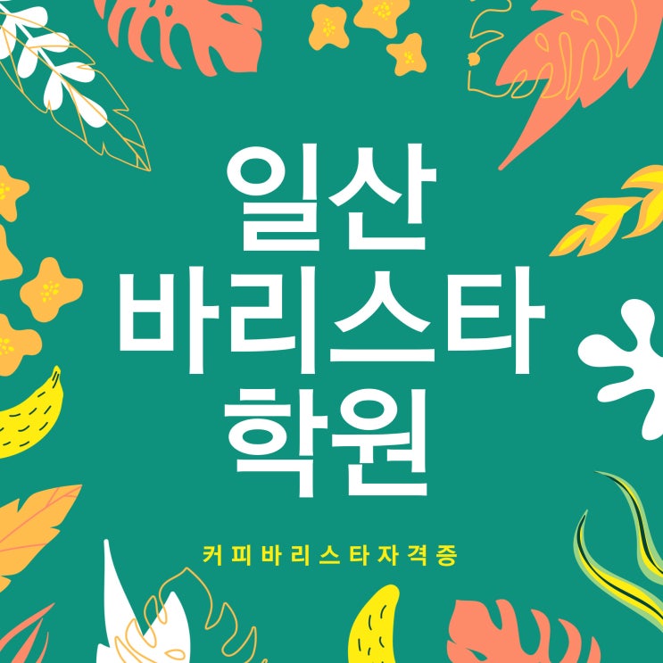 일산 바리스타학원에서 커피바리스타 자격증 도전 후기!