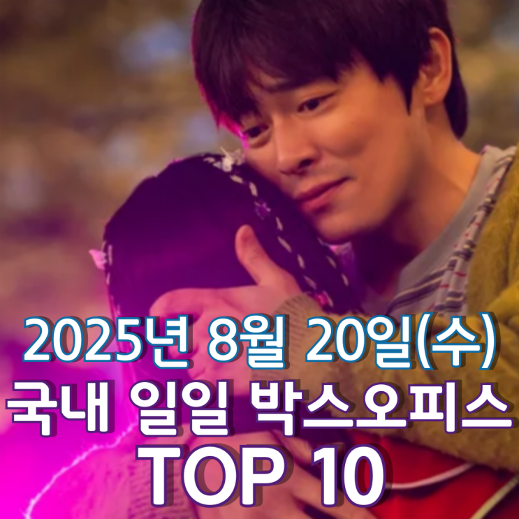  [국내 박스오피스] 일일 TOP 10 - 2025년 8월 20일(수)