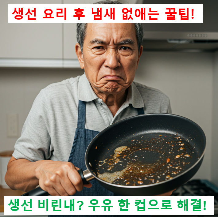 생선 요리 후 후라이팬의 비린내 제거 꿀팁!