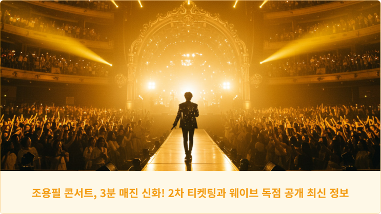 조용필 콘서트, 3분 매진 신화! 2차 티켓팅과 웨이브 독점 공개 최신 정보