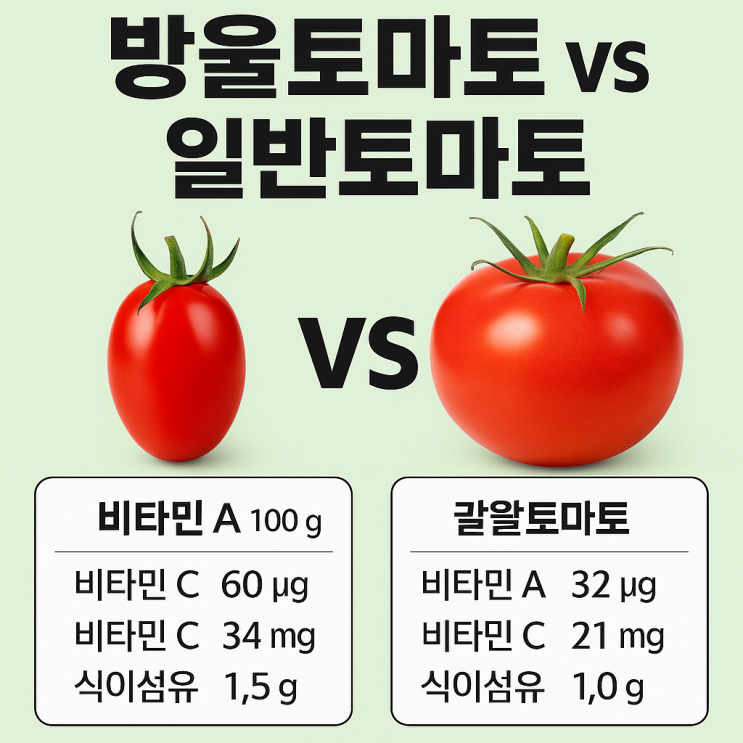  토마토 VS 방울토마토 과연 뭐가 더 건강할까?