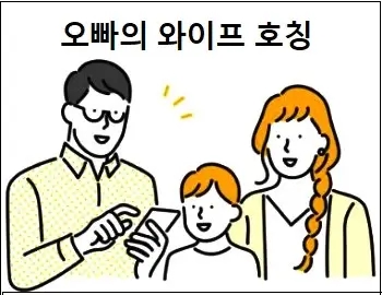  오빠의 와이프 호칭 참고하세요